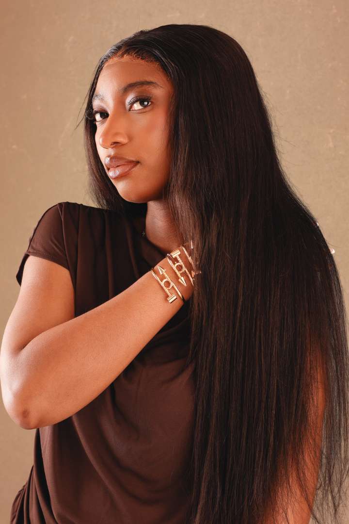 24 inch bone straight wig. Brazilian premium virgin hair